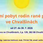 Letní pobyt rodin rané péče Autis Centra