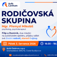 Rodičovská skupina v Autis Centru s Dominikem a Filipem – mladíky na autistickém spektru